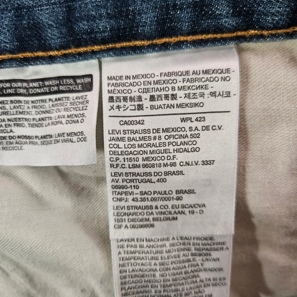 Levis 559 Relaxed Straight Jeans Mens 48x32 Medium Wash Blue Denim